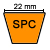 šírka 22 mm / profil SPC