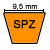 šírka 9,5mm / profil SPZ