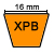 ozubený klinový remeň šírka 16 mm / profil XPB