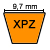 ozubený klinový remeň šírka 9,7 mm / profil XPZ