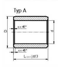 Bronzové puzdro B70 A40/50x60SB