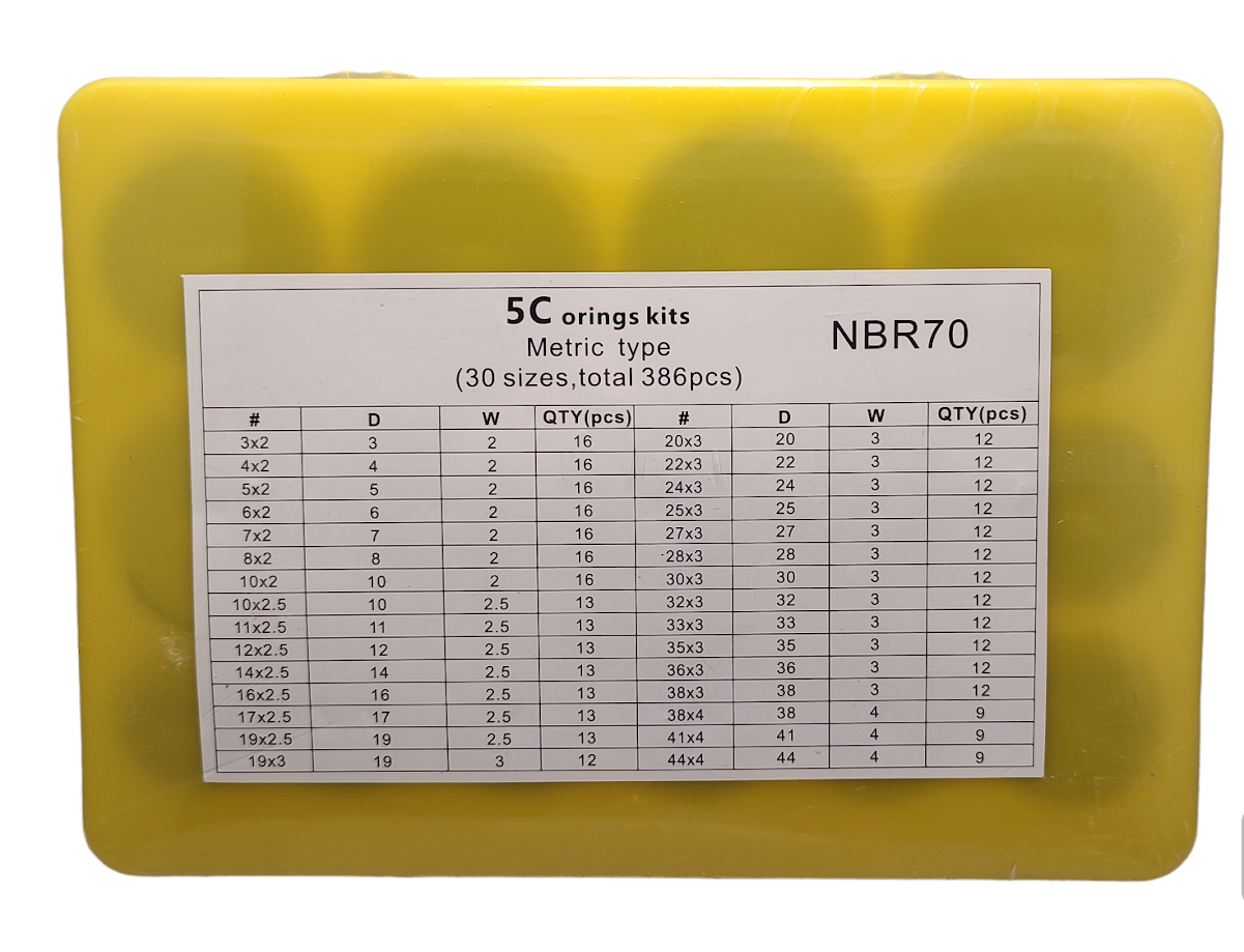 Sada o-krúžkov 5C 386ks - Metrické rozmery