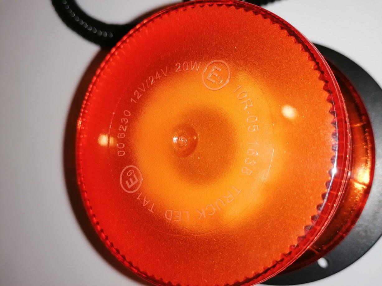 LED maják magnetický oranžový 12V/24V