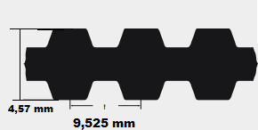 240L L D D-L 050 Š-12 obojstranný ozubený remeň