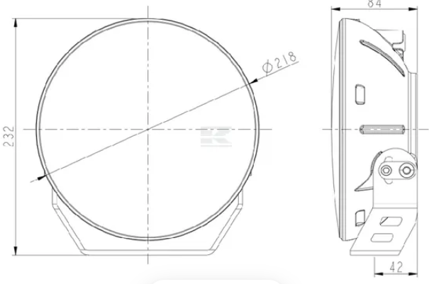 Predný LED svetlomet 120W Ø 218 mm , kombinované
