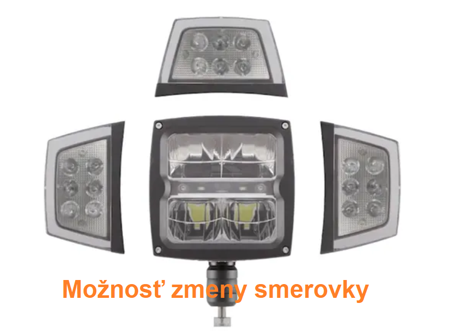 Predný LED svetlomet 38W s výhrevom a polohovateľnou smerovkou