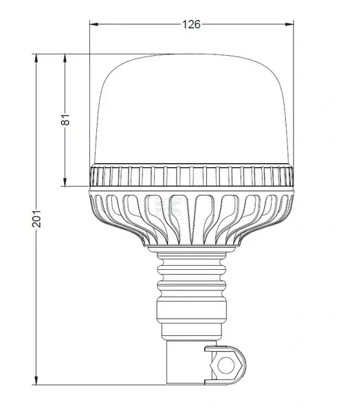 LED maják na špičku - 3 módy 