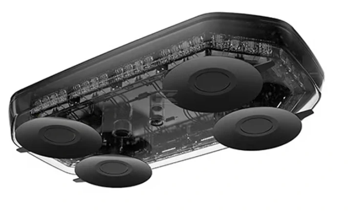 Svetelný LED maják, 50 W, 12 - 24 V, oranžová, naskrutkovateľná/magnet, 380 mm