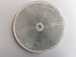 Odrazové sklíčko 80mm 1diera biela