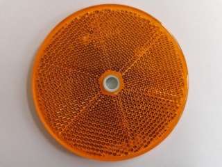 Odrazové sklíčko 80mm 1 diera oranžová