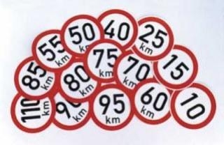 Nálepka - konštrukčná rýchlosť 100 Φ19-veľká