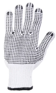 Pletené pracovné rukavice s PVC úchopom veľk. XL - 2 páry